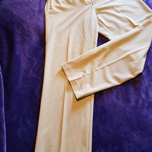 Ladies tan straight leg dress pants